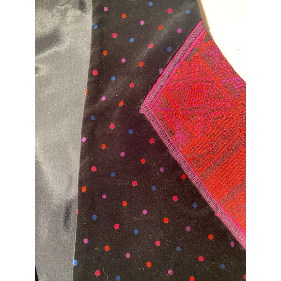 Vintage 90s Velvet Vest 1990s Black Tapestry Boho Hippie Whimsigoth Size Large - Picture 5 of 6